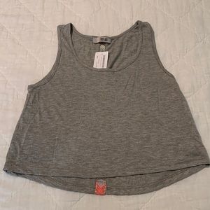 Gray crop tank top